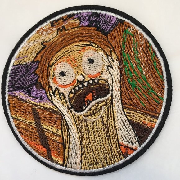 Lot of 3, NWOT, Iron On Patches: Oregon Trail, Morty as Scream and Van Gogh Art. - Picture 3 of 5
